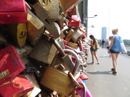 Lock and key: on the Hohenzollern Bridge, Cologne, Germany.